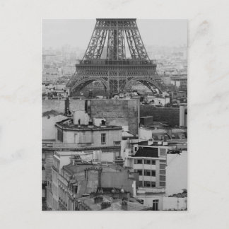 Carte Postale Paris noir et blanc Vue aérienne