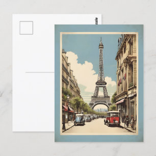 Carte Postale Paris poster vintage