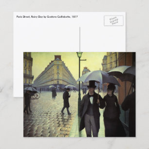 Carte Postale Paris, rue de jour de pluie par Gustave Caillebott