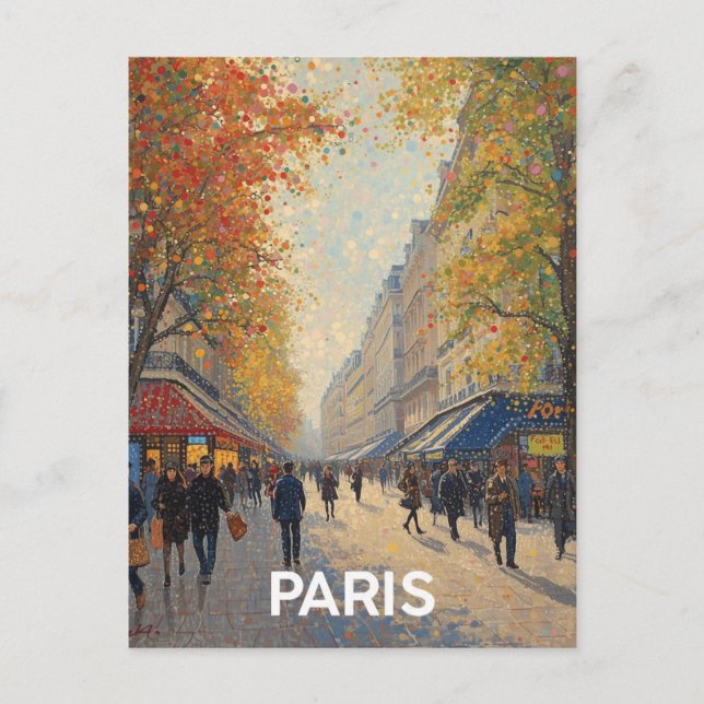 Carte Postale Paris Streets (Devant)