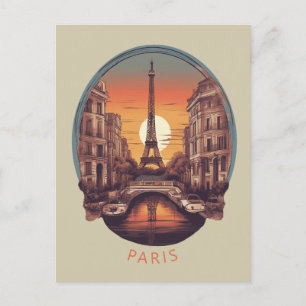Carte Postale Paris, Ville de l'amour et de la lumière