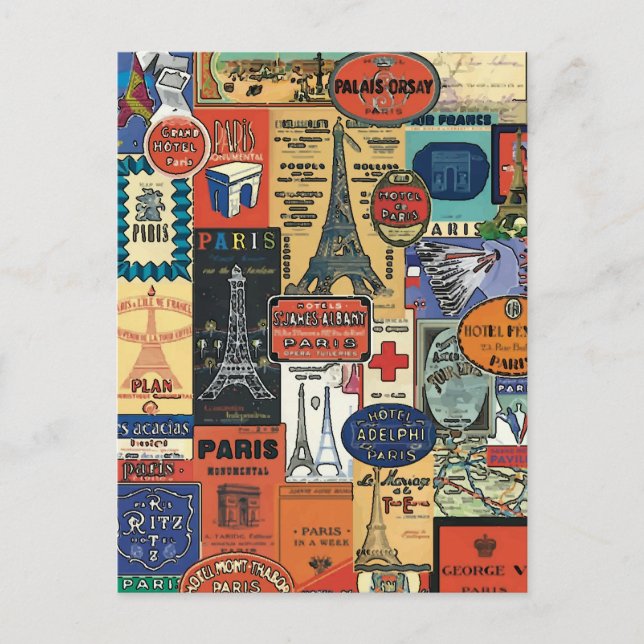 Carte Postale Paris vintage (Devant)
