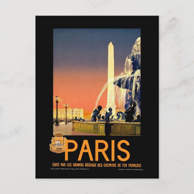 Carte Postale Paris vintage (Devant)