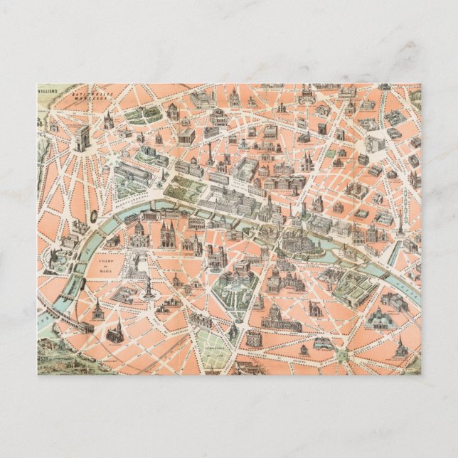 Carte postale Paris vintage (Devant)