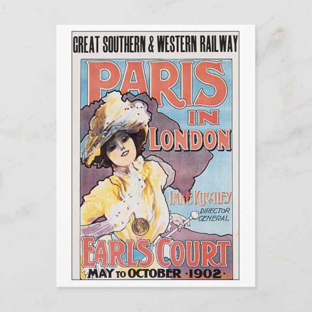Carte Postale Paris vintage À Londres (Devant)
