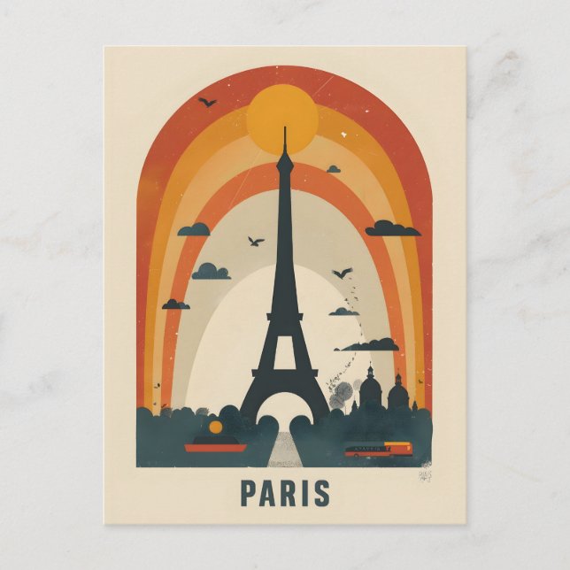 Carte postale Paris Vintage Art (Devant)