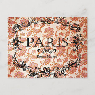 Carte Postale Paris vintage Connexion Damask