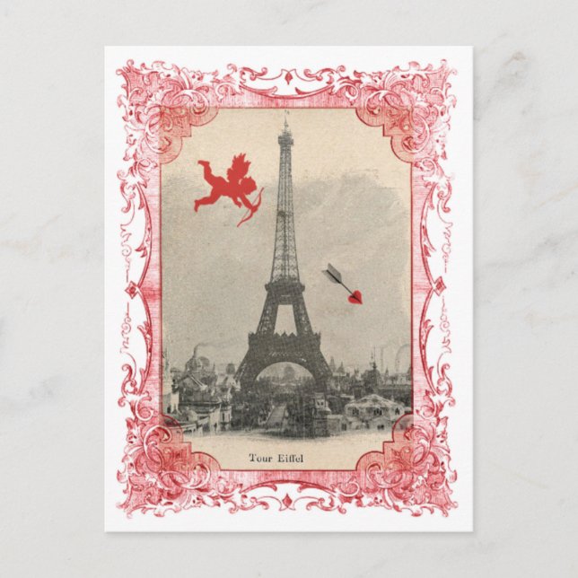 Carte postale Paris Vintage Cupid (Devant)