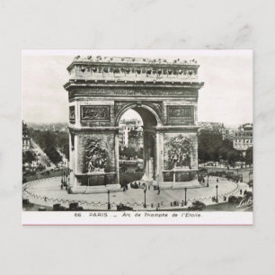 Carte Postale Paris vintage, Etoile, Arc de Triumphe
