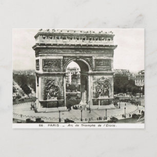 Carte Postale Paris vintage, Etoile, Arc de Triumphe