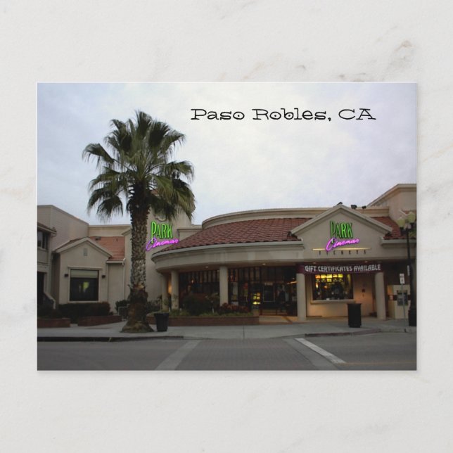 Carte postale, Park-Cinemas, Paso Robles, CA (Devant)