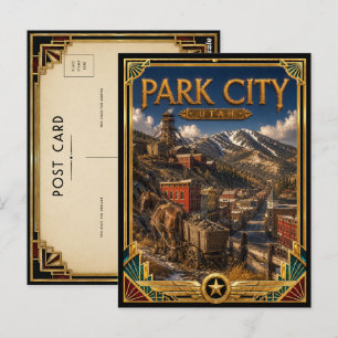 Carte Postale Park City Utah Art Déco Vintage Âge d'Or