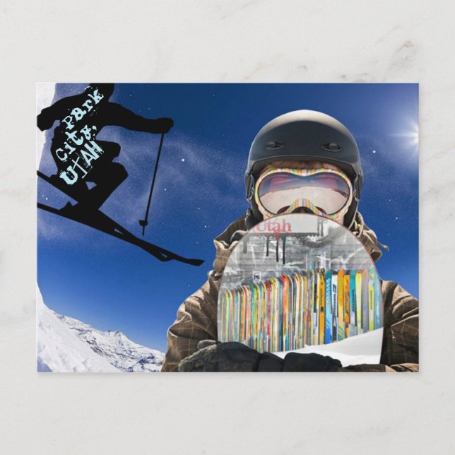 Carte Postale Park City, Utah Snowboard & Ski Postcard (Devant)