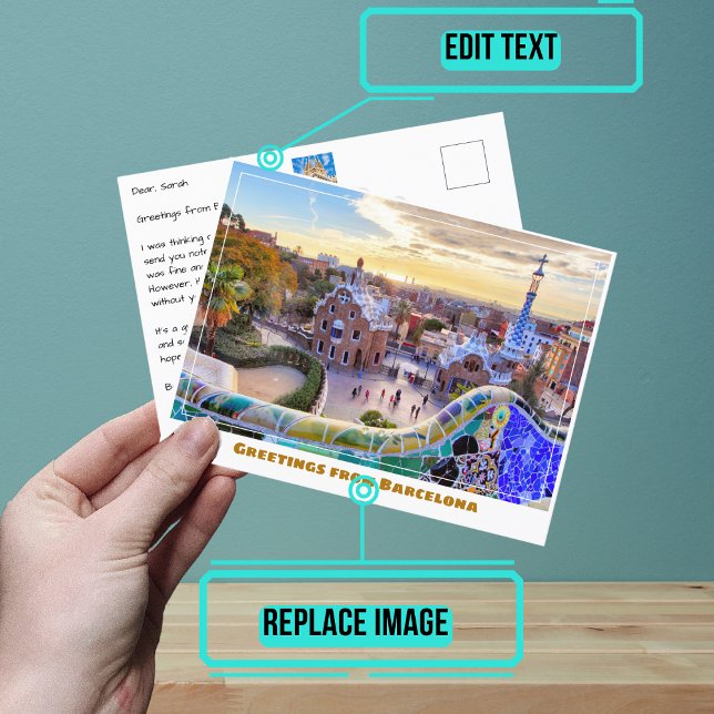 Carte Postale Park Guell Barcelona Espagne Moderne (When you are looking to share your experiences, sending a postcard is a sweet gesture.)