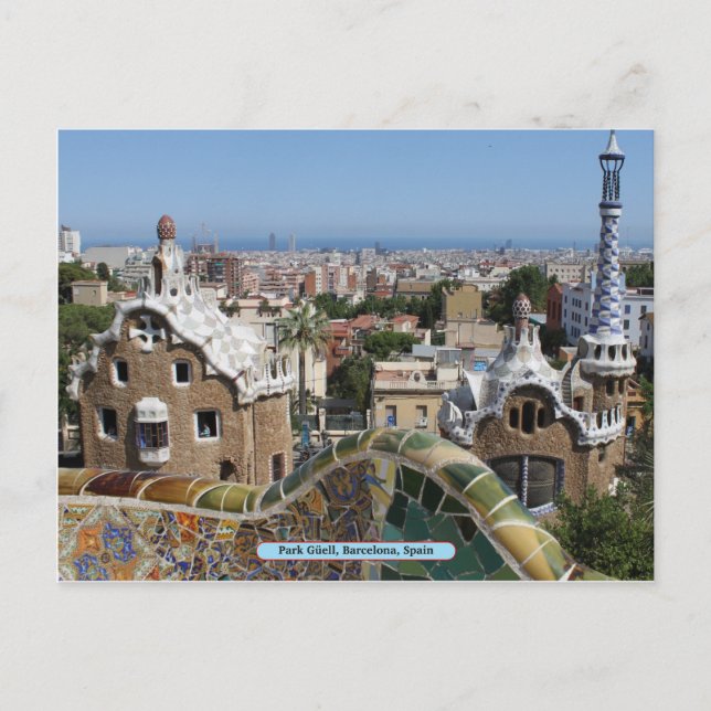 Carte Postale Park Güell, Barcelone, Espagne (Devant)