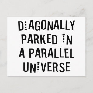 Carte Postale Parking en diagonale