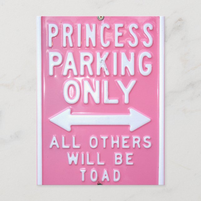 Carte Postale Parking Princess uniquement (Devant)