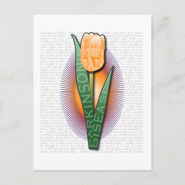 Carte Postale Parkinsons Maladie Touchée Tulipe (Devant)