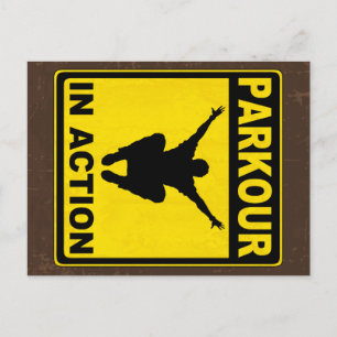 Carte Postale Parkour In Action Signboard