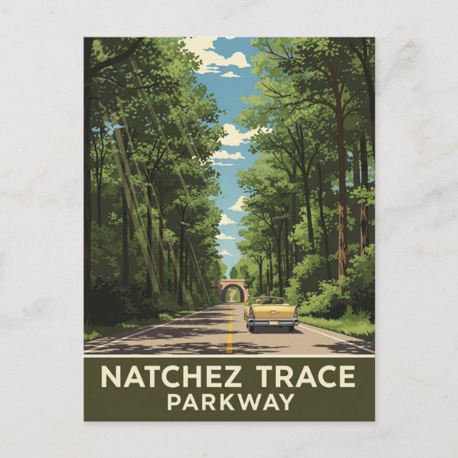 Carte Postale Parkway de Natchez Trace (Devant)
