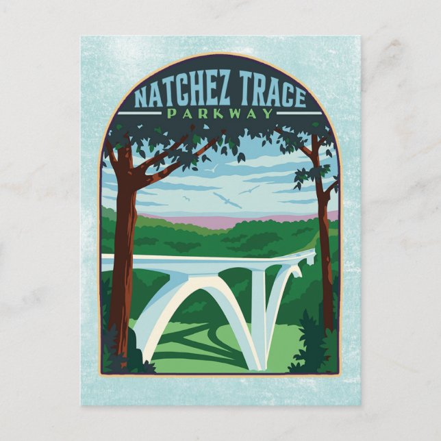 Carte Postale Parkway de Natchez Trace (Devant)