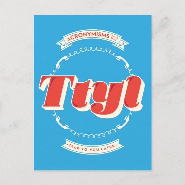 Carte Postale Parle-toi plus tard (Devant)