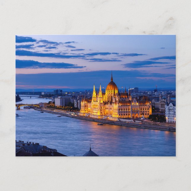 Carte Postale Parlement de Budapest (Devant)