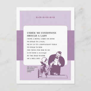 Carte Postale Parler à un homme Vintage mauvais conseil