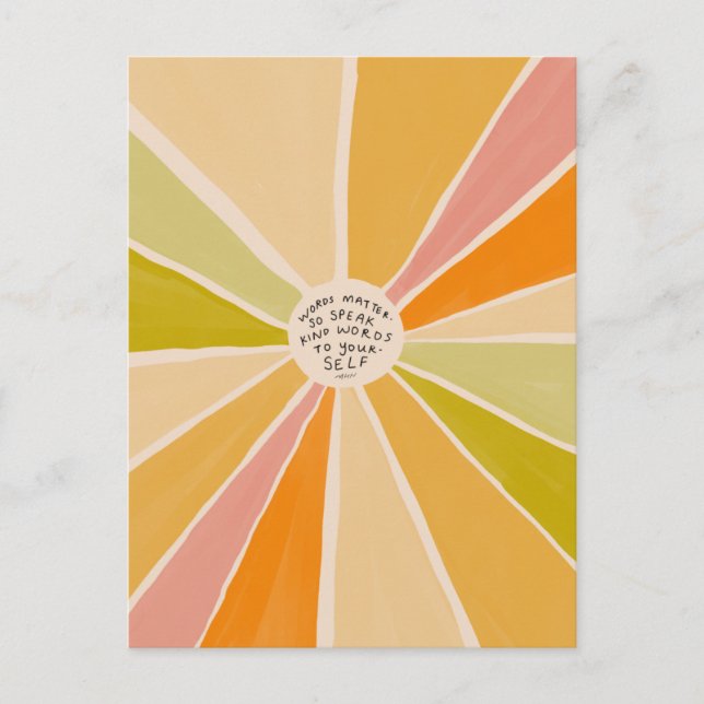 Carte Postale Parler des mots semblables - Inspirationnel positi (Devant)