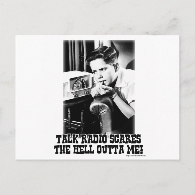 Carte Postale Parler radio est effrayant (Devant)