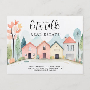 Carte Postale Parlons immobilier Contact Info marketing