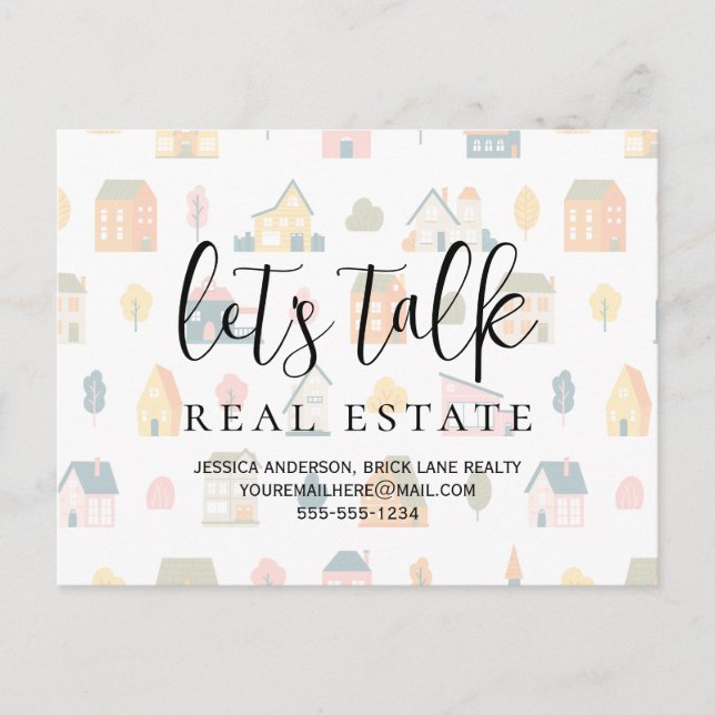 Carte Postale Parlons marketing promotionnel immobilier (Devant)