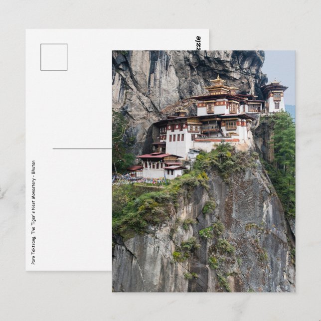 Carte Postale Paro Taktsang : Le monastère du nid de tigre - Bho (Devant / Derrière)