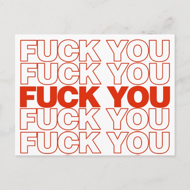 Carte Postale Parodie de F You (Devant)