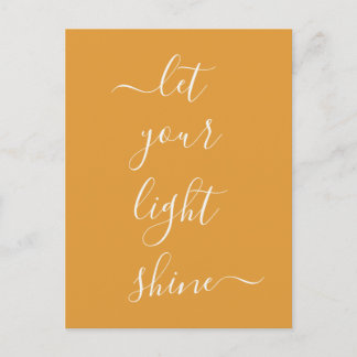 Carte Postale Parole Spirituelle Laissez Votre Lumière Briller
