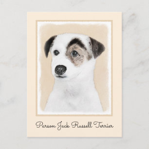 Carte Postale Parson Jack Russell Terrier Peinture - Chien Art