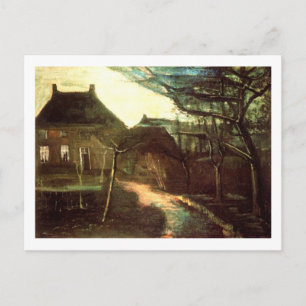 Carte Postale Parsonage à Nuenen par Moonlight, Vincent van Gogh