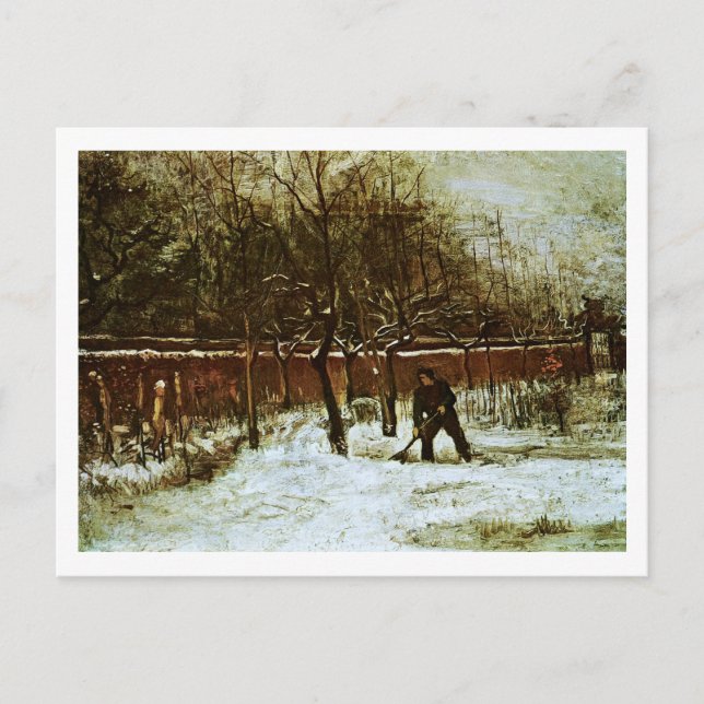 Carte Postale Parsonage Garden in Snow (F194)Van Gogh Art (Devant)