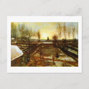 Carte Postale Parsonage Garden in Snow (F67) Van Gogh Art