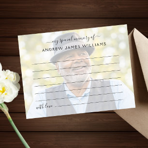 Carte Postale Partager un enterrement de photo mémoire