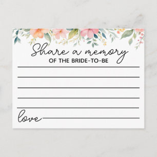 Carte Postale partager un jeu de mémoire douche nuptiale
