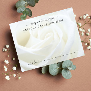Carte Postale Partagez un souvenir Fleur de rose funéraire