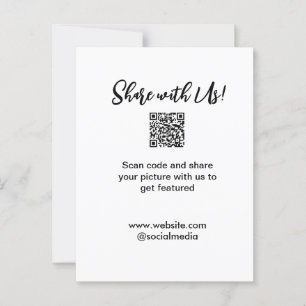 Carte Postale Partagez votre image numérisation QR code ajouter 