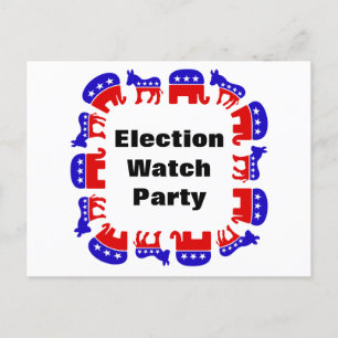 Carte Postale Parti de surveillance électorale