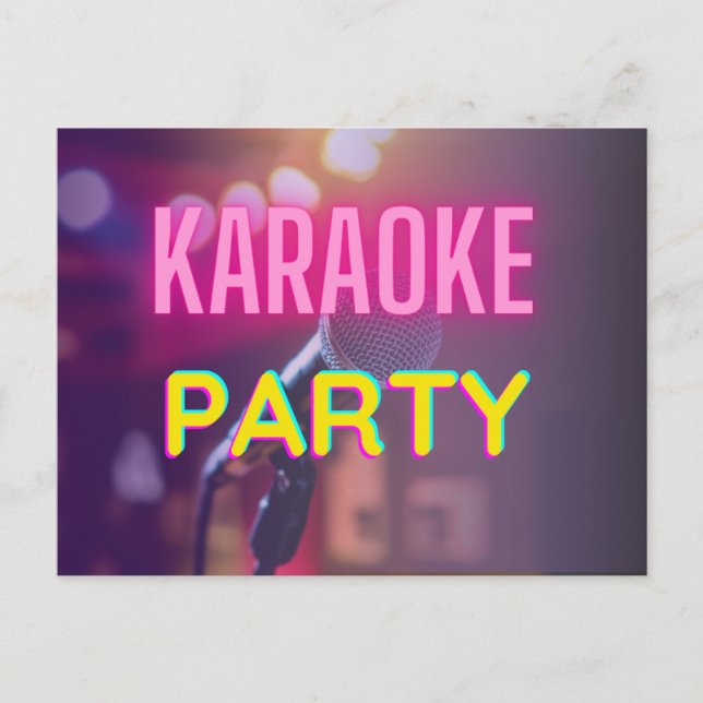 CARTE POSTALE PARTI KARAOKE (Devant)