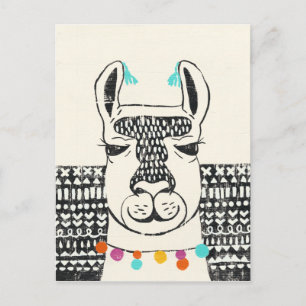 Carte Postale Parti Llama - Portrait