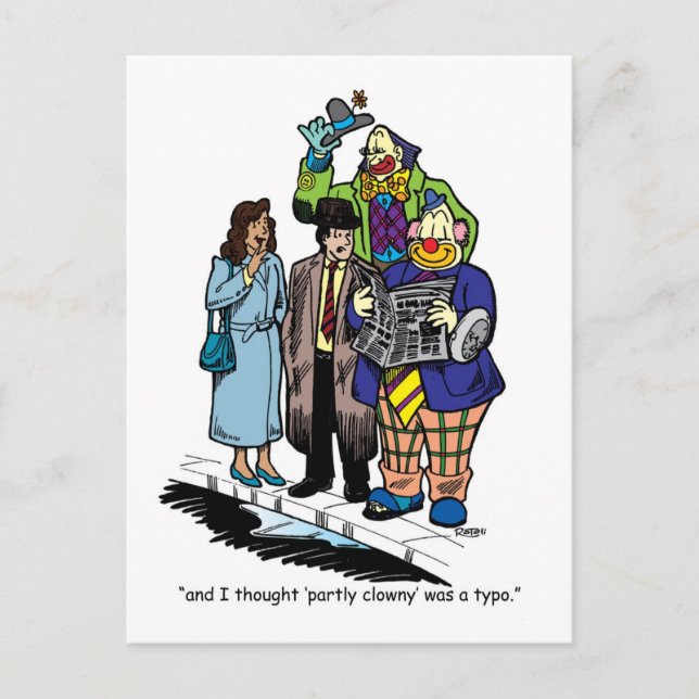 Carte Postale Partiellement clown (Devant)
