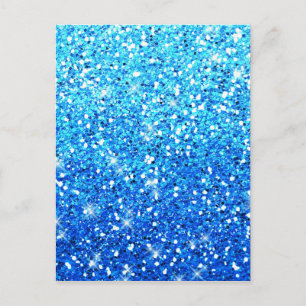 Carte Postale Parties scintillant bleues Étincelles Texture