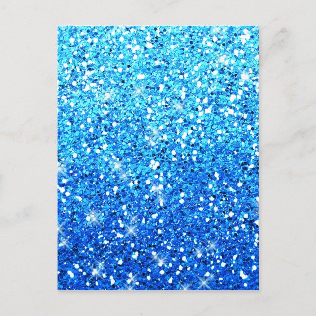 Carte Postale Parties scintillant bleues Étincelles Texture (Devant)