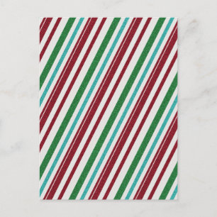 Carte Postale Parties scintillant Candy Stripes